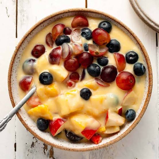 Custard + Fruits
